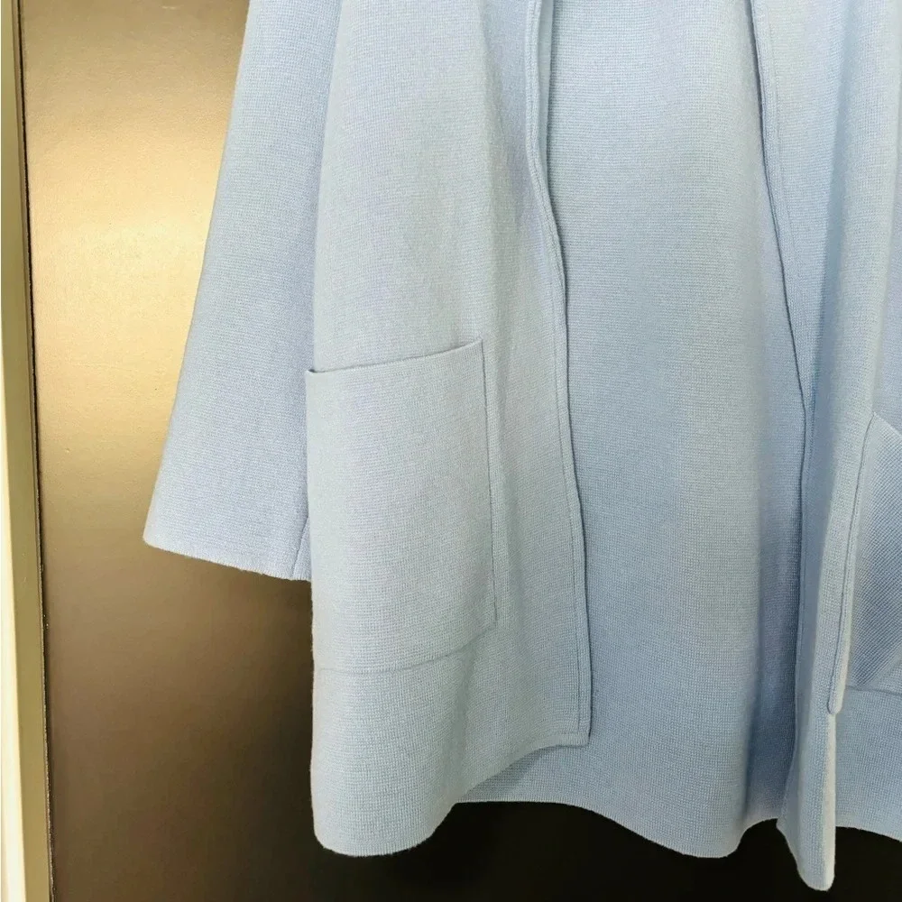 J Crew Rare Sophie Sky Frost Blue Sweater Blazer Jacket